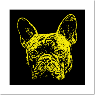 Yellow French Bulldog Posters and Art